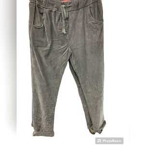 Corduroy jogger grey, made in Italy NWT